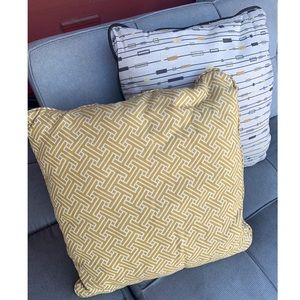 SOLD-Yellow & Gray Decorative Pillows